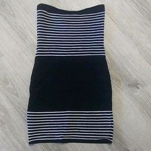 Black & White Strapless Dress